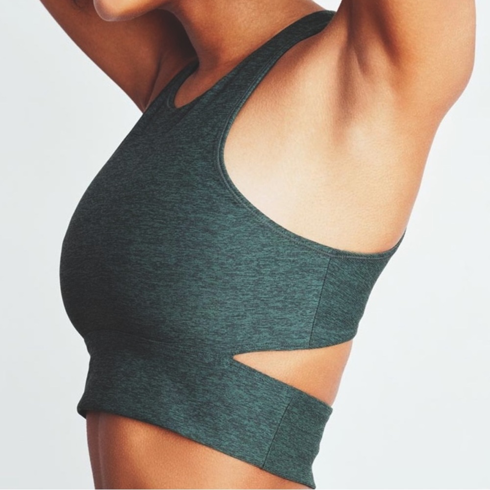 Outdoor Voices Green Slashback Crop